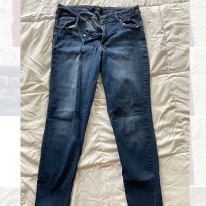 Dark wash skinny jeans